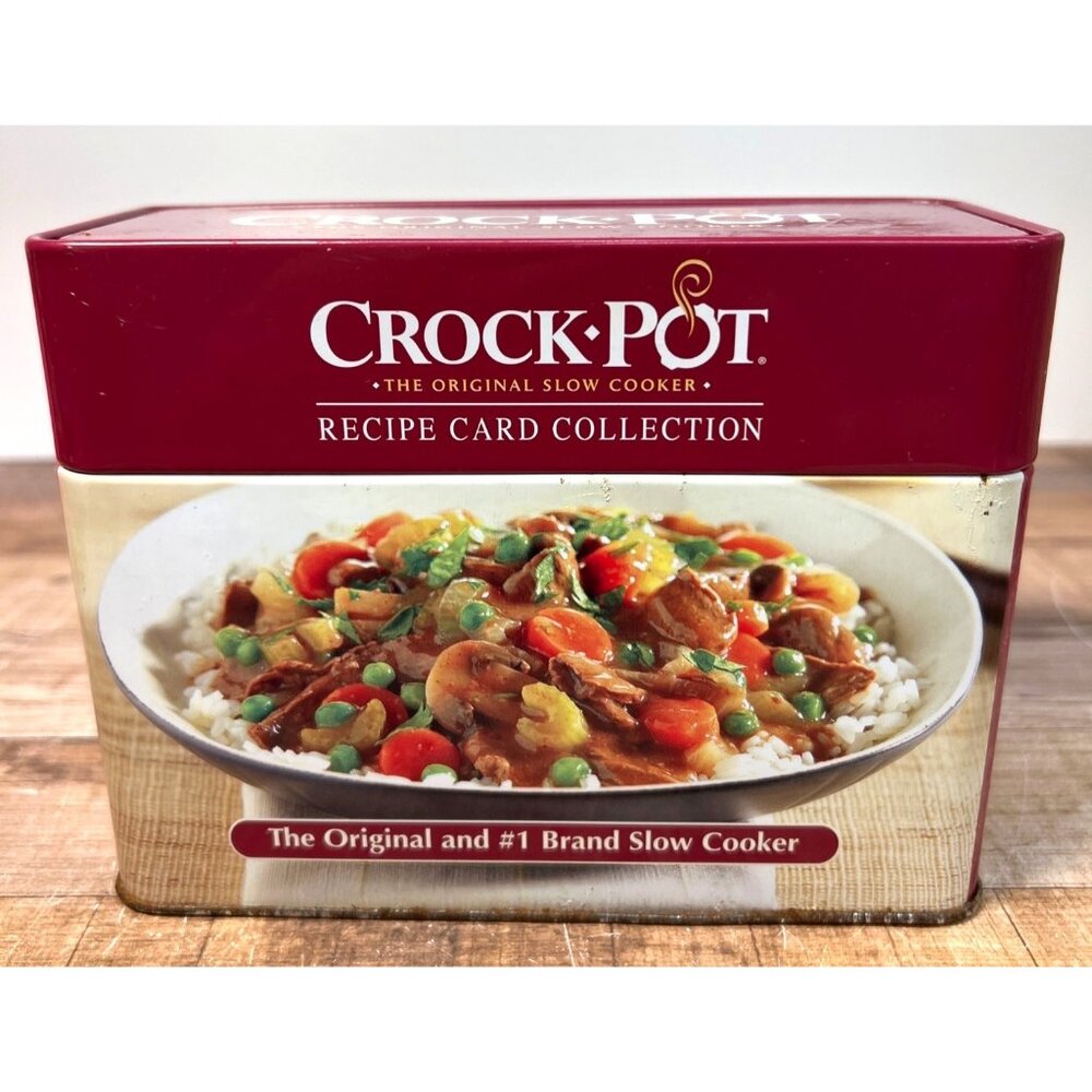 Crock-Pot Recipe Card Collection In Red Tin - Organized Meal Ideas